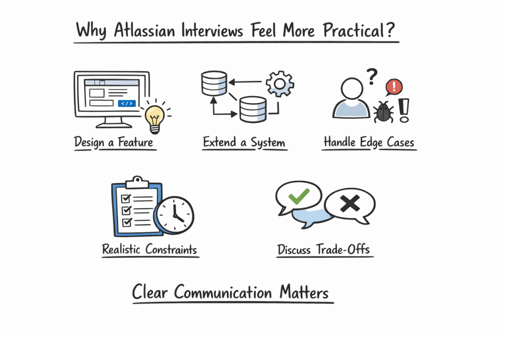 why atlassian interview questions feel more practical